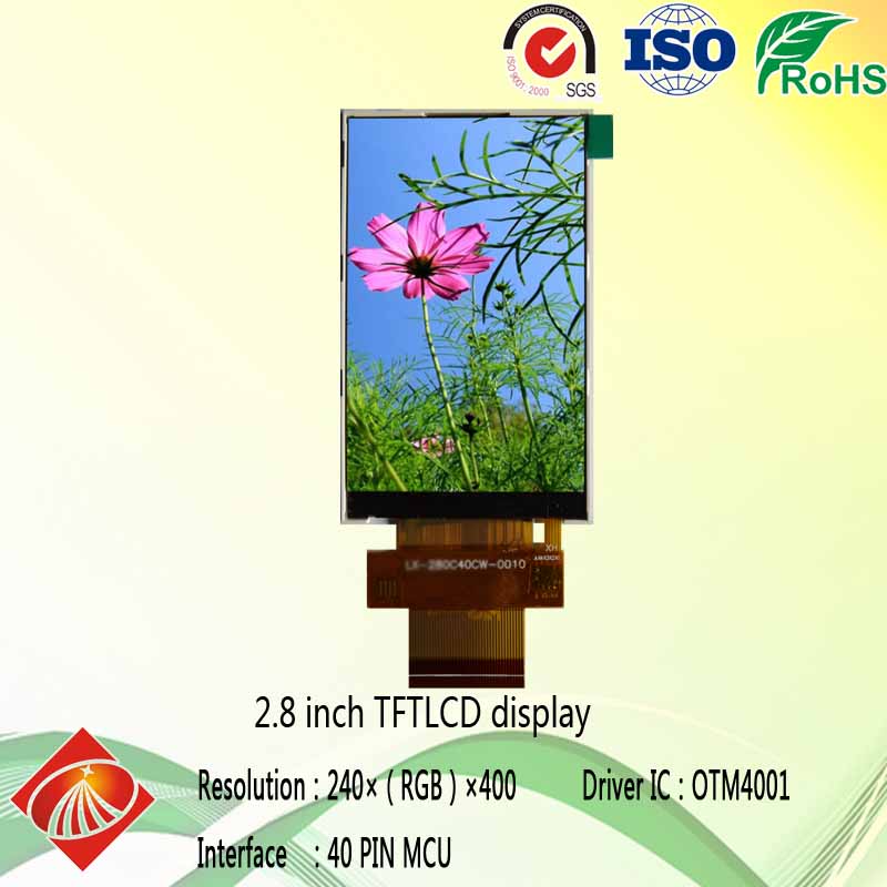 2.8寸tft液晶屏參數(shù)報價 240*400 40pin 2.8寸tft液晶屏參數(shù)報價 240*400 40pin